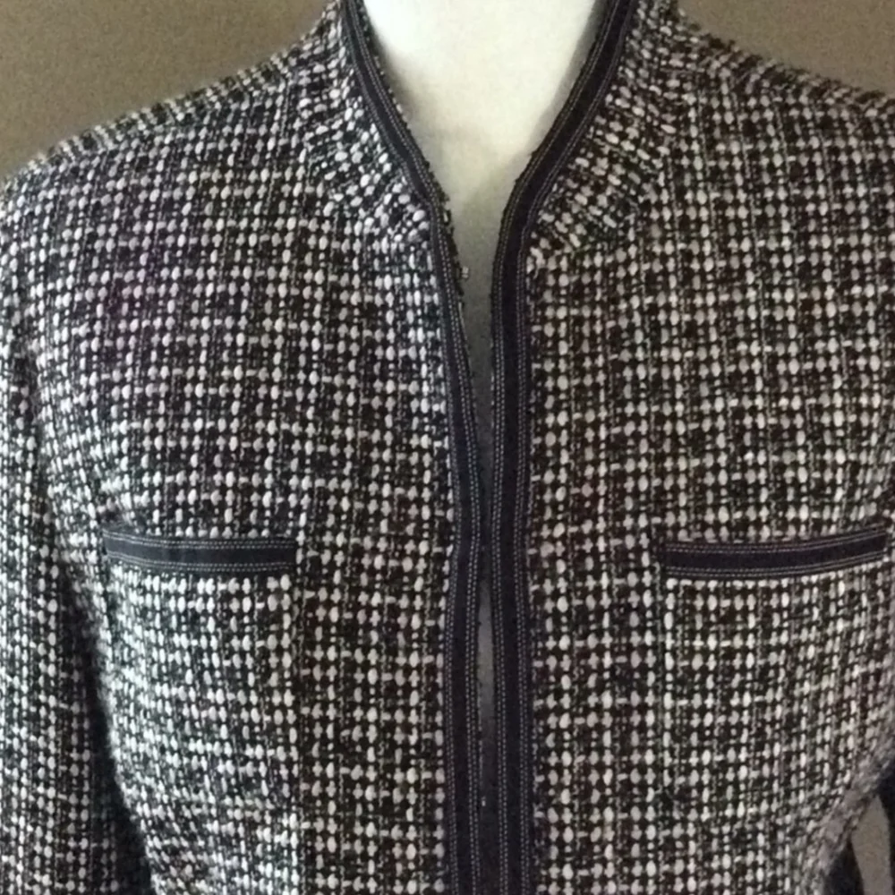 Mark, Fore & Strike vintage looking black & pink tweed jacket blazer​ - Picture 11 of 12